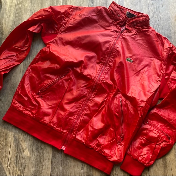 Lacoste Jackets & Coats Vintage Red Lacoste Rain Jacket Poshmark